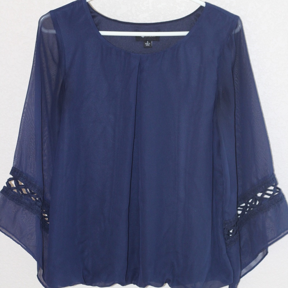 AB Studio Blouse with Bell Sleeves